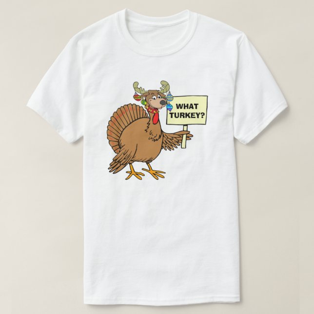 Vuxen Thanksgiving Humor Undertäcka Turkiet Gömman T-shirt (Design framsida)