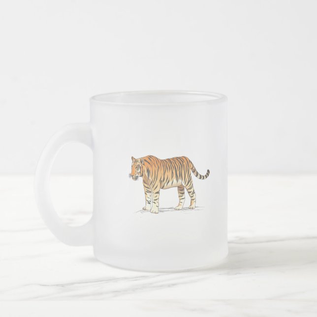 Vuxen Tiger Frostad Glasmugg (Vänster)