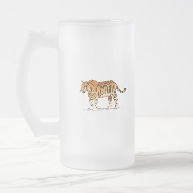 Vuxen Tiger Frostat Ölglas (Vänster)
