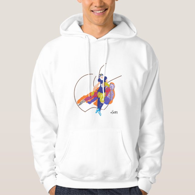 Vuxen Ulltröja med Huva : Touchdown Hoodie (Framsida)