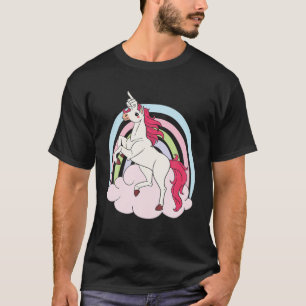 Vuxen Unicorn, Mitten Finger Horn T Shirt