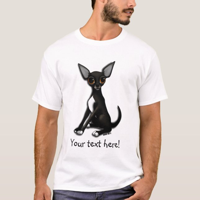 Vuxen utslagsplats - Squeek chihuahuaen Tee Shirt (Framsida)
