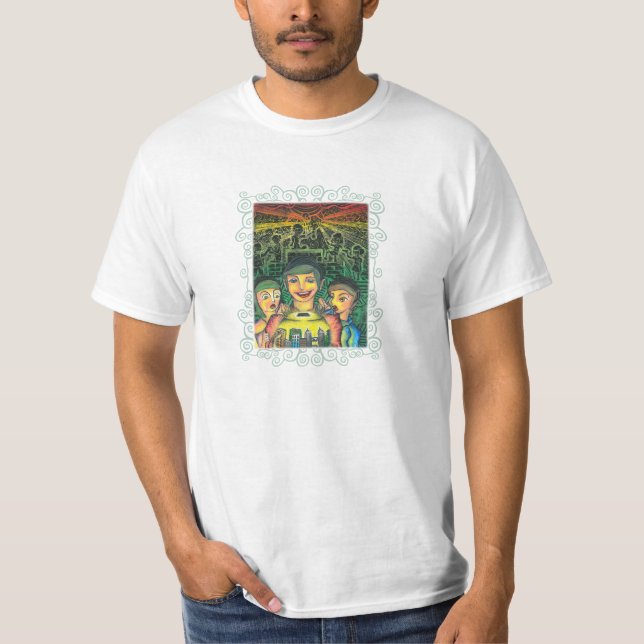 Vuxen vitT-tröja Tee Shirt (Framsida)