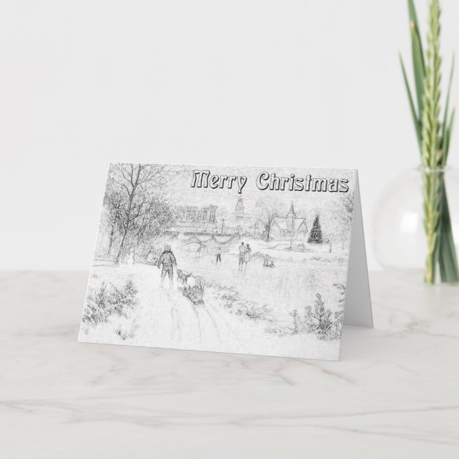 Vuxenfärgläggning Julkort Helgkort (Framsida)