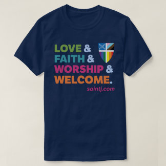 Vuxenfärgs välkomststolthet + Episcopal Pride Shie T Shirt