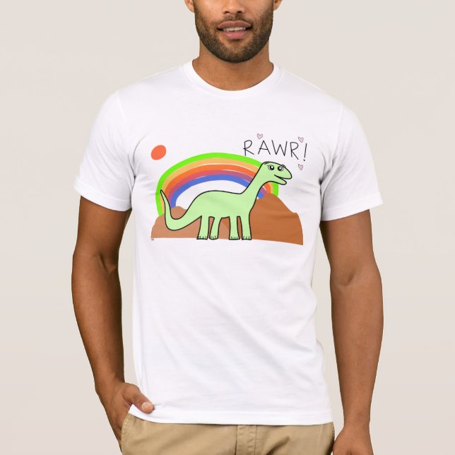 VuxenregnbågeRawr skjortor Tee (Framsida)