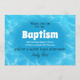 Vuxens baptism-inbjudan inbjudningar