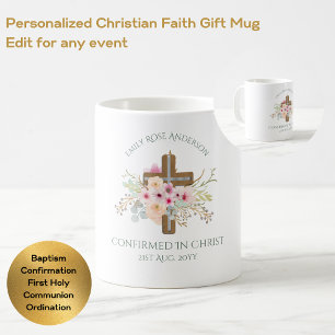 Vuxens BEKRÄFTELSE - Blommigt Kor personalize Kaffemugg