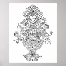 Vuxens färgningsdag i Dead Träd Poster