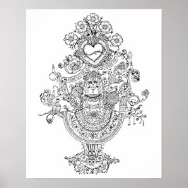 Vuxens färgningsdag i Dead Träd Poster