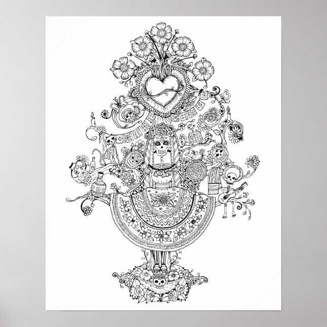 Vuxens färgningsdag i Dead Träd Poster (Framsidan)