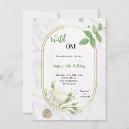 Vuxens grönt och födelsedagsfest inbjudan