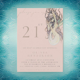 VUXENS SJÖJUNGFRU ANY FÖDELSEDAGSFEST INBJUDAN