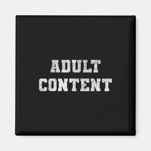 Vuxet innehåll fet vit text rolig citat  magnet (Framsidan)