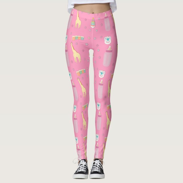 Vuxna babydamaskerrosor/ABDL/liv för baby 4 Leggings (Framsida)