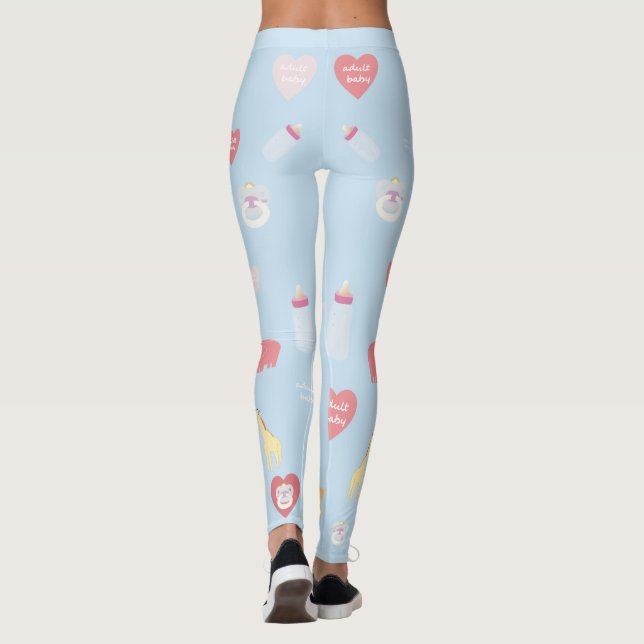 Vuxna blått för babydamasker | ABDL | Baby4Life | Leggings (Baksida)