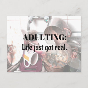 VUXNA: Brevkort för "Life Just Har REAL" Vykort