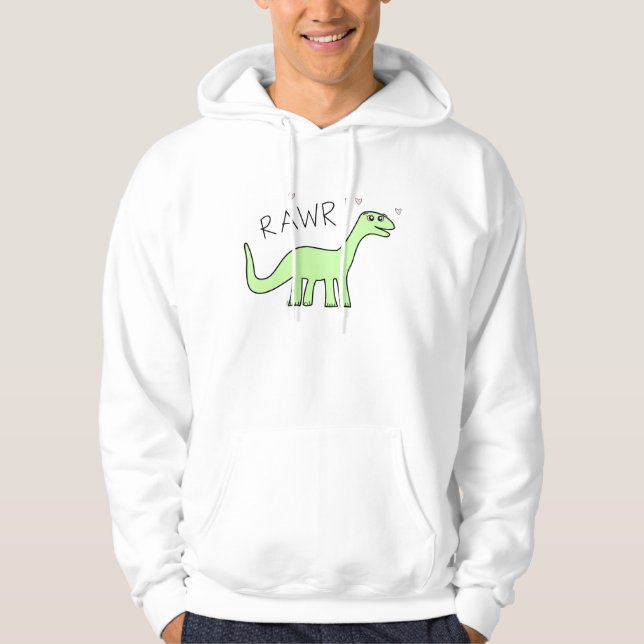Vuxna Bronto Rawr Hoodies Munkjacka (Framsida)