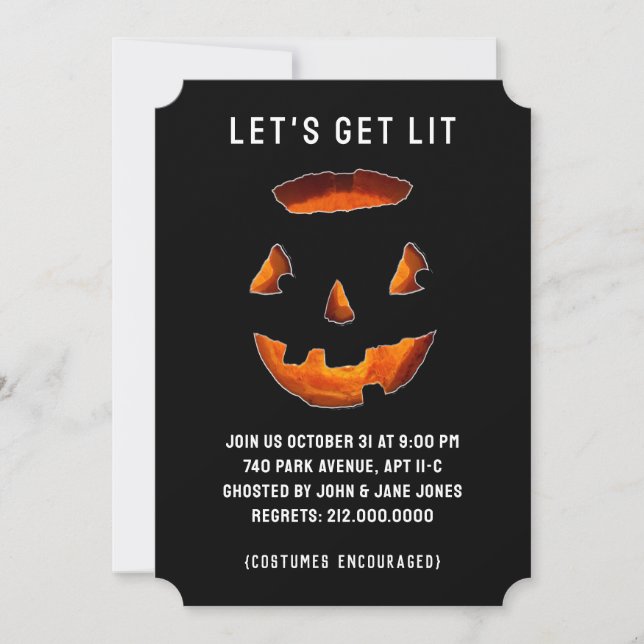 Vuxna Halloween-festlighetsinbjudningar Inbjudningar (Framsida)