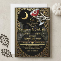 Vuxna Halloween-kostymer & cocktails Halvmåne
