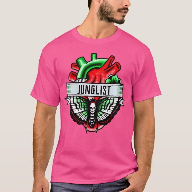 Vuxna trumma och bussmusik Vätska, dansk jungle Ed T Shirt (Framsida)