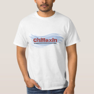 Vuxna TShirtblått vinkar Chillaxin T Shirt