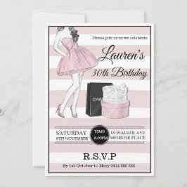 Vuxnor 30:e 40:e Födelsedagsfesten champagne Inbjudningar