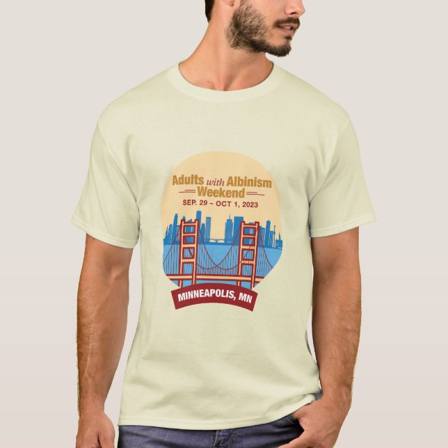 Vuxnor med Albinism Helg Minneapolis Tee (Framsida)