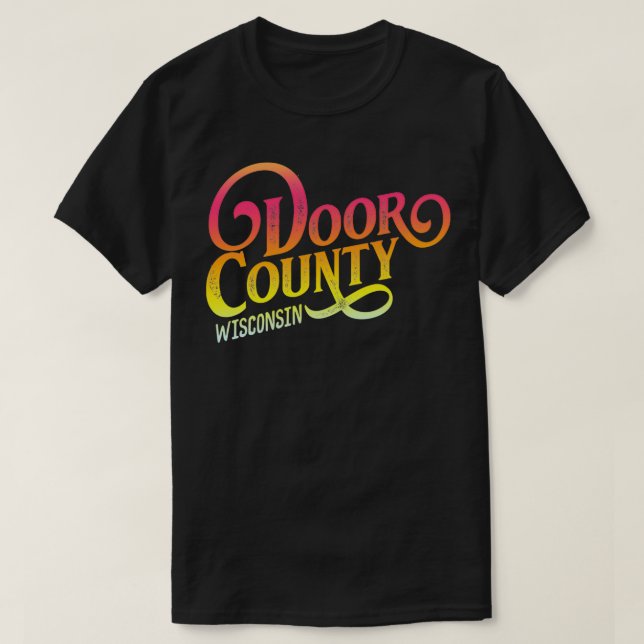 Vuxnor och barn för turistdesign i Door County Wis T Shirt (Design framsida)