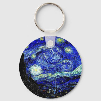 vVan Gogh Starry Night Fine Art Nyckelring