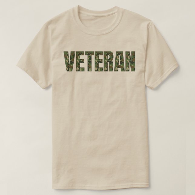 VVeteransk militärCamo T Shirt (Design framsida)