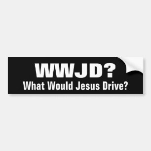 VVJD? Vad skulle Jesus köra? Bildekal