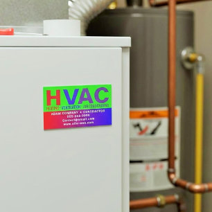 VVS-företag (värme, ventilation och luftkonditione Magnetiska Visitkort