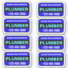 VVS-Installatör Namn & Telefonnummer - Professione Klistermärken