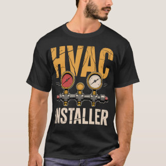 VVS-Installatör Tekniker Uniform Värme Och Kyla T Shirt