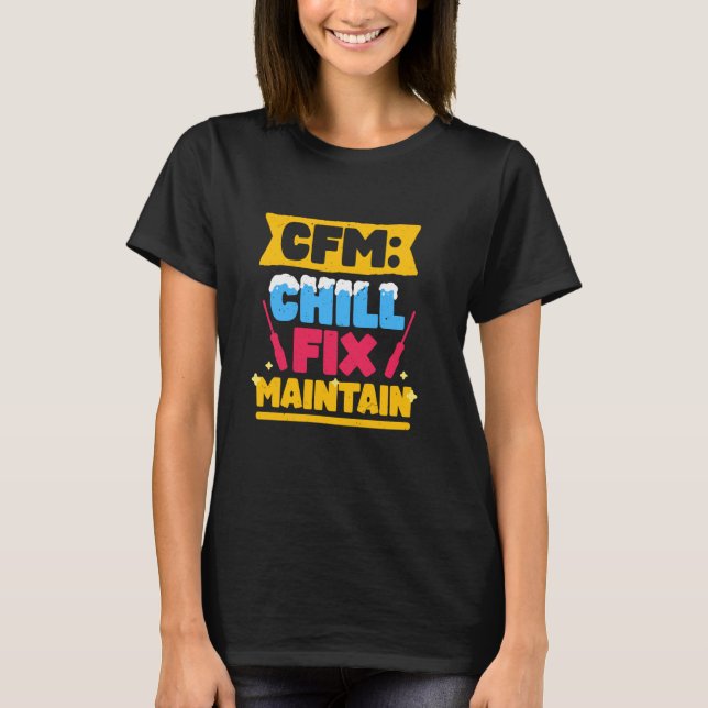 VVS-installatör VVS-tekniker CFM Kyla Fixera Under T Shirt (Framsida)
