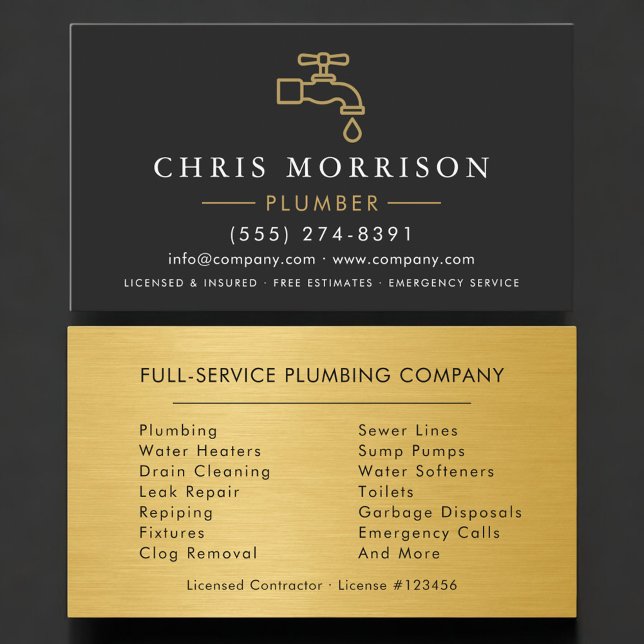 VVS-montör Handyman VVS-service Visitkort (Skapare uppladdad)