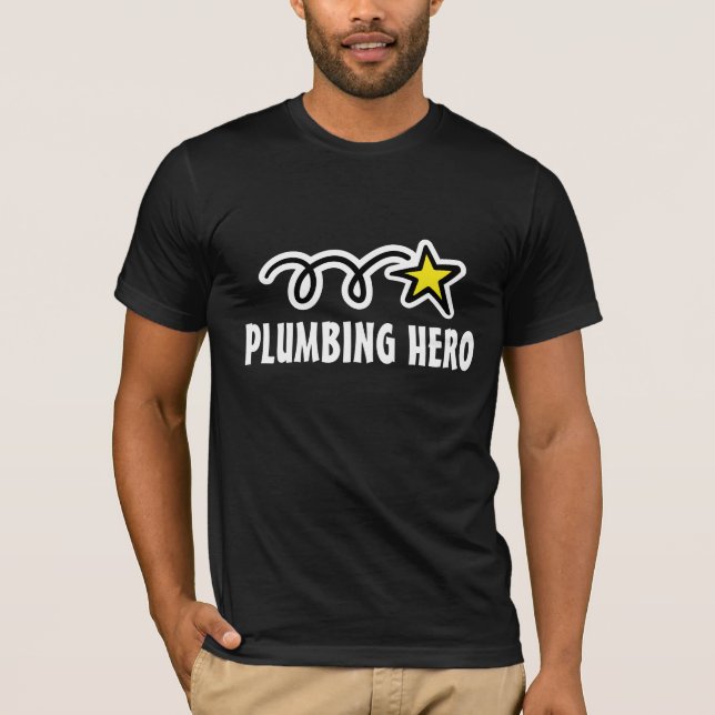 VVS-t-shirt med rolig VVS-hjälte slogan Tee Shirt (Framsida)