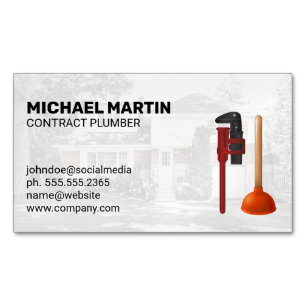 VVS-verktyg Bostäder Blå koll arbetsuppgifter Magnetiska Visitkort