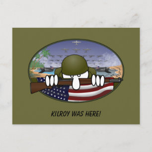 VW2 Kilroy-vykort Vykort