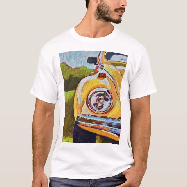 VW Bug Painting - Gift for VW Bug Lovers T Shirt (Framsida)
