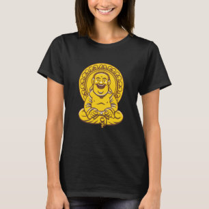 VXL Buddha Munk Namaste Praying Pray Laugh Buddhis T Shirt