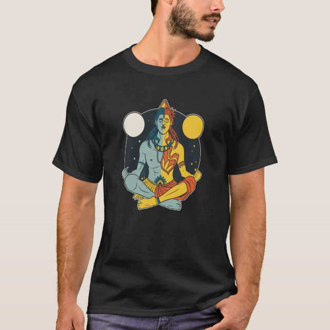 VXL India Proud God Hindi Sikh Moon Hindus Shiva M T Shirt (Framsida)