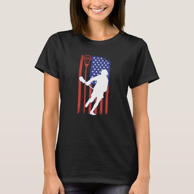 VXL Lacrosse Stick Intercrosse Team Sport American T Shirt (Framsida)