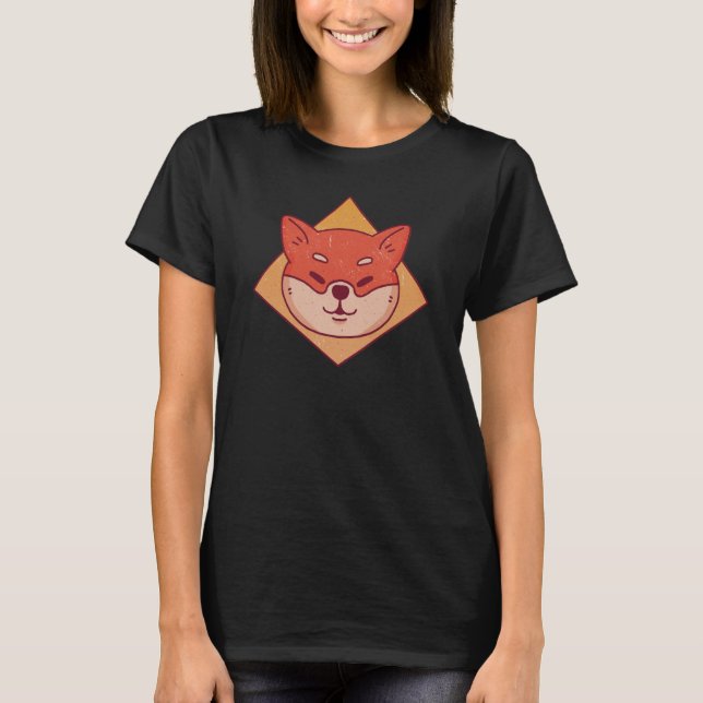 VXL Shiba Inu Uni Hund Ansikte Head T Shirt (Framsida)