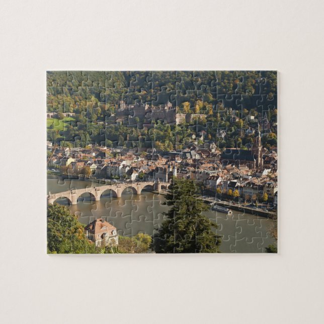 Vy av Alte Brucke eller Gamla Bron Pussel (Horisontell)