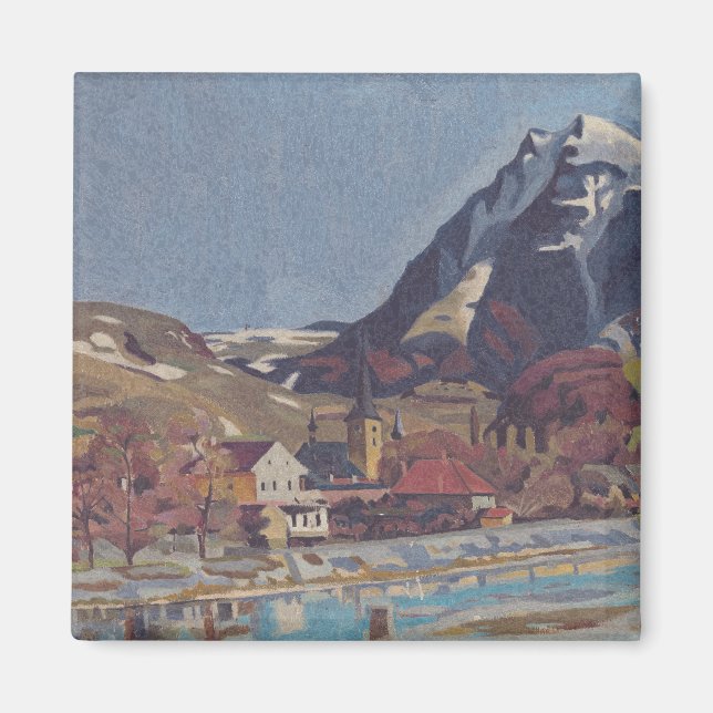 Vy av Dolný Kubín av Arnold Peter Weisz Magnet (Framsidan)