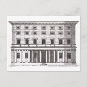 Vy av fasaden på Palazzo Massimi alla Valle, Vykort