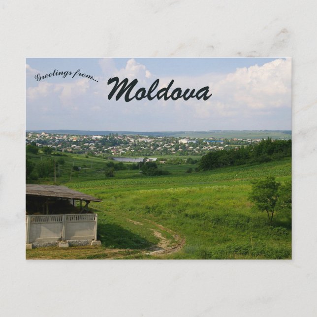 Vy av Suruceni by Moldavien Vykort (Framsida)