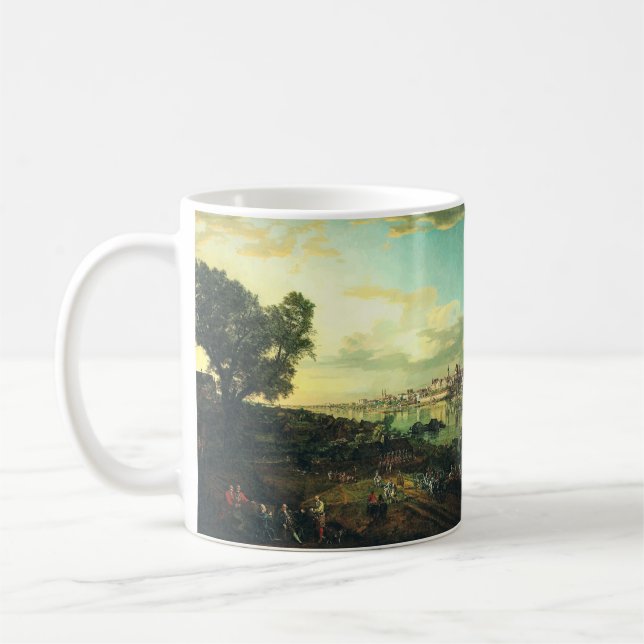 Vy av Warszawa från Praga av Bernardo Bellotto Kaffemugg (Vänster)